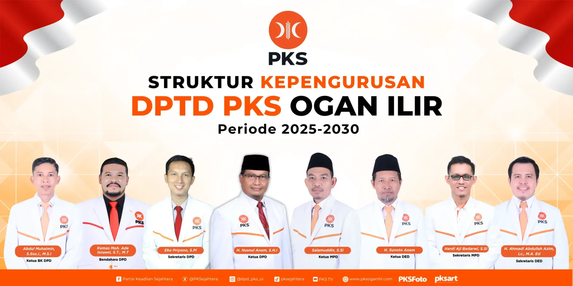 Struktur Kepengurusan DPTD PKS Ogan Ilir